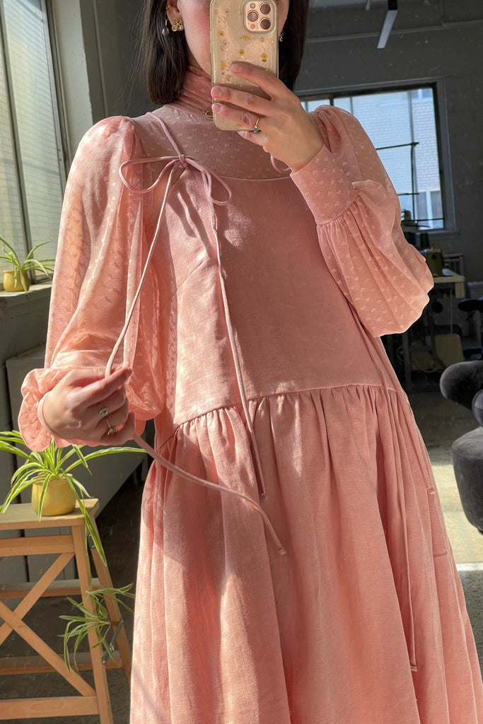 Eliza Faulkner Designs Inc. Dress Pink Linen Tig Dress