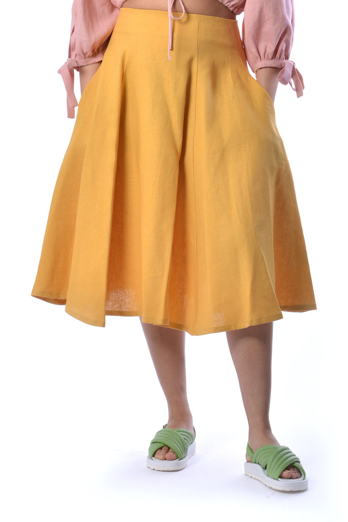 Yellow Feather Skirt – The Addition, LLC