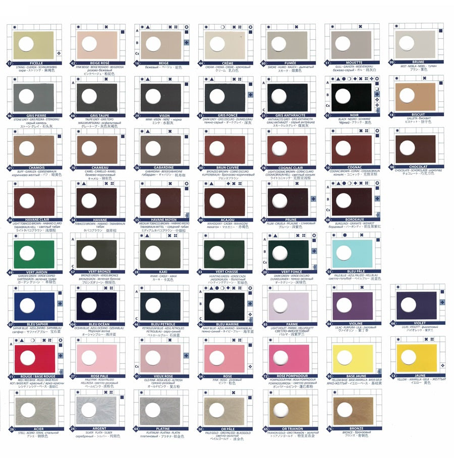 Saphir Dye Colour Chart