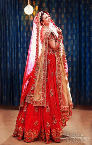 indian bridal lehenga look