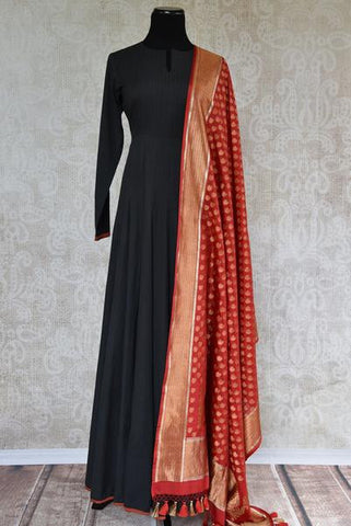 simple black anarkali