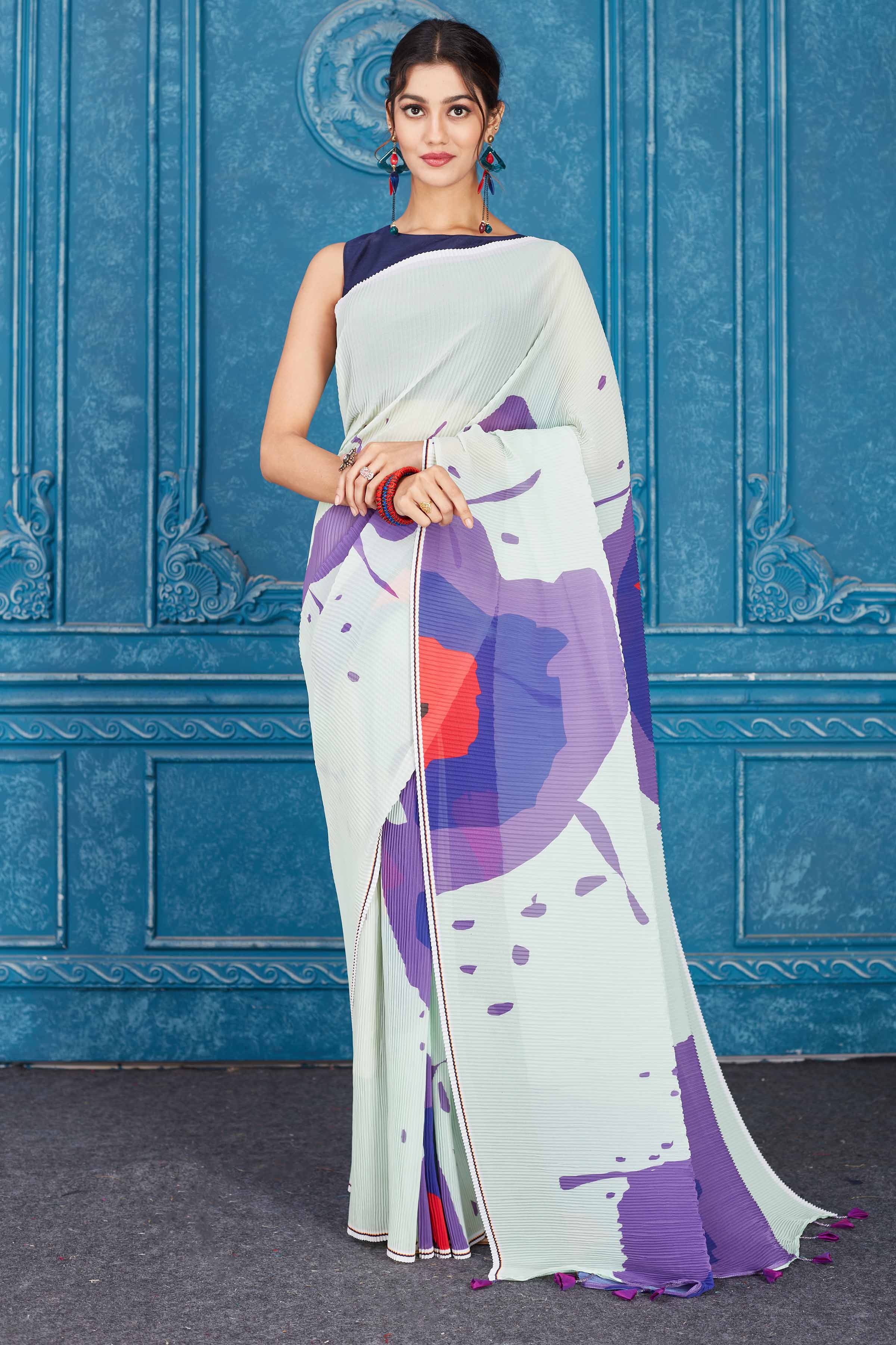 Buy Pure Banarasi Georgette Sarees Online at Best price - Sacred Weaves