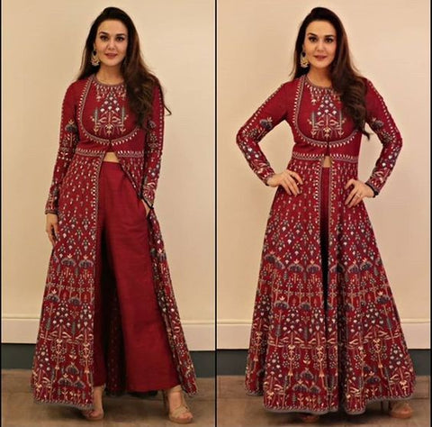 jacket anarkali preity zinta large