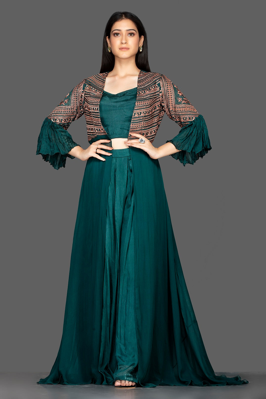 party wear long shrug online