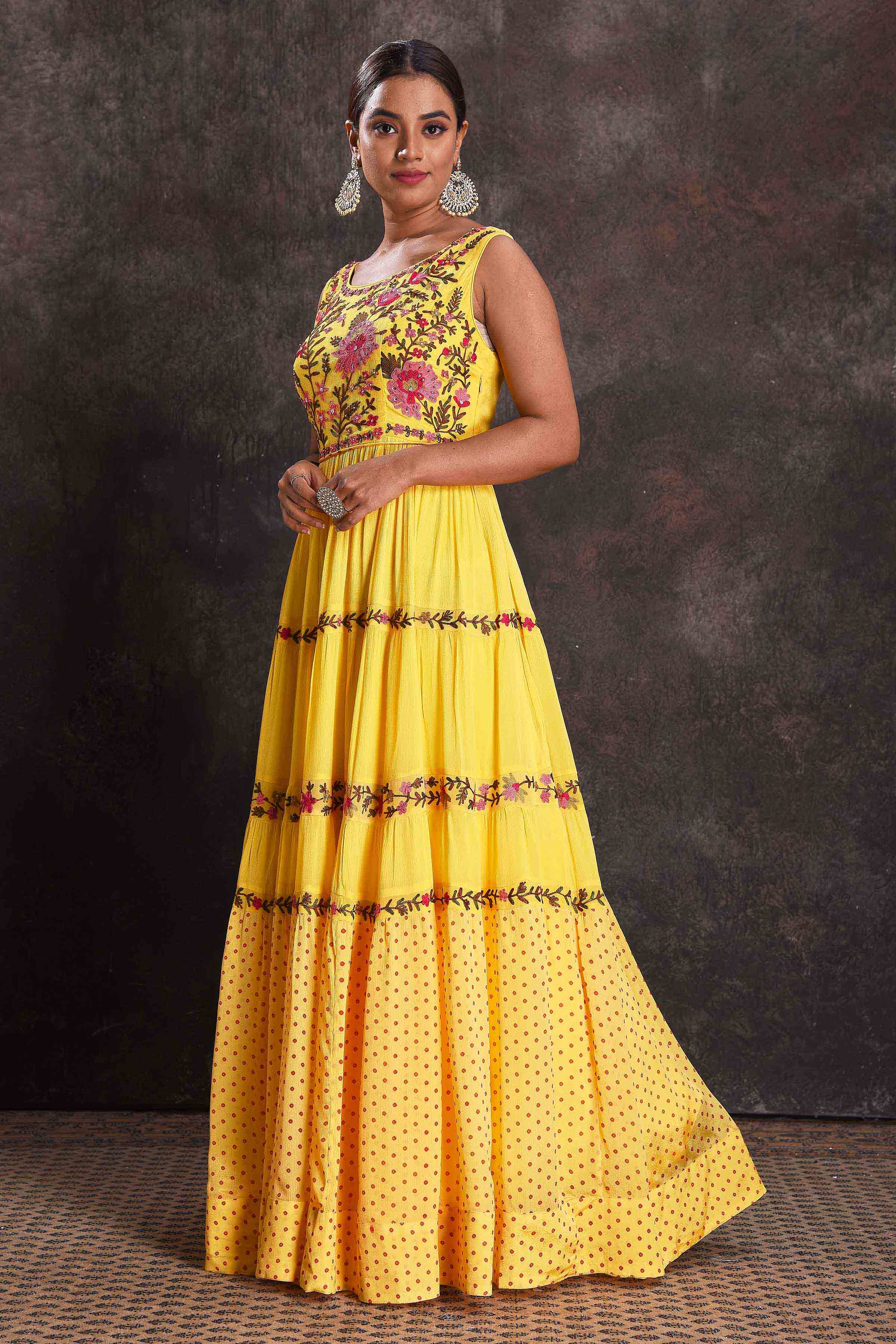 BEMOFY Traditional Ethnic Gown for Special Occasions (X-Large, Grey) :  Amazon.in: Fashion