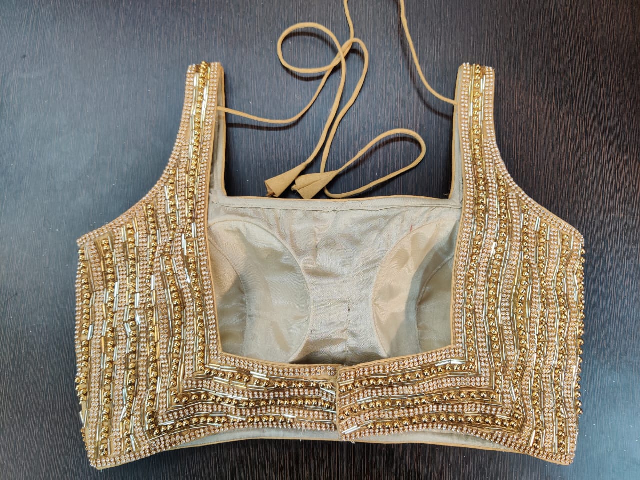 golden strappy blouse