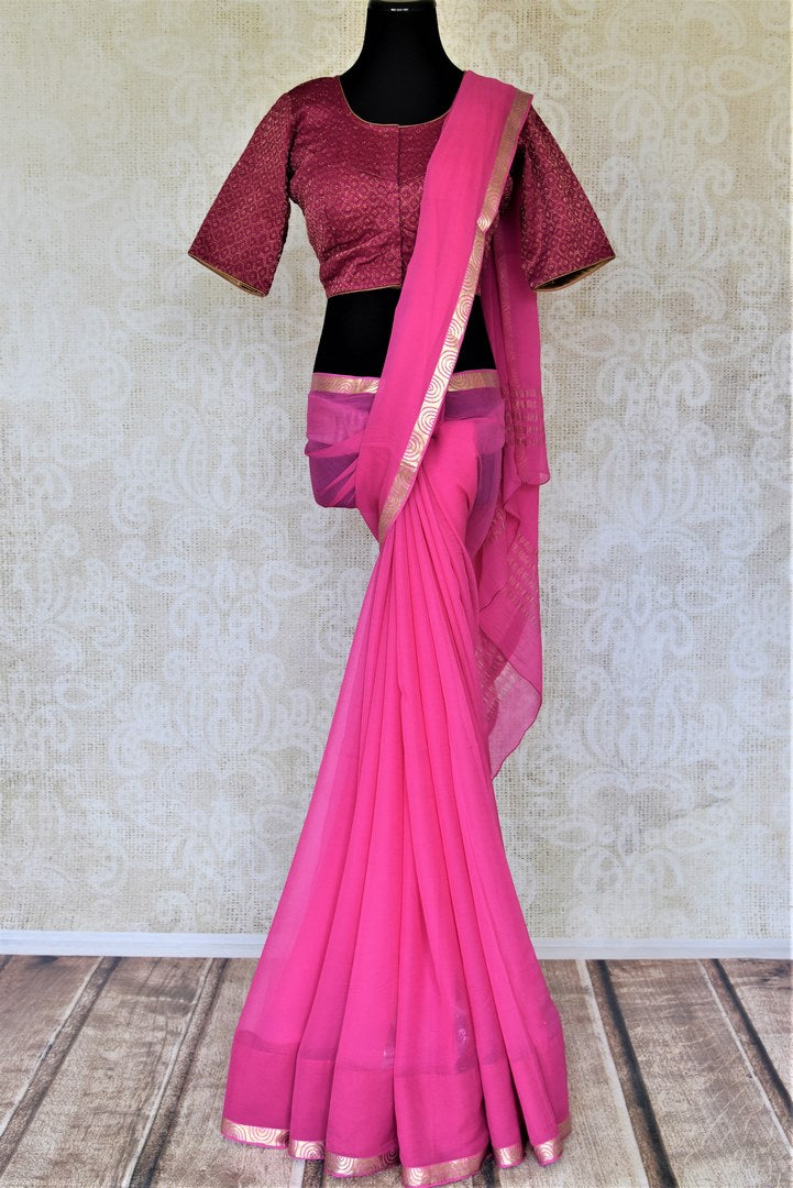 chiffon saree gown