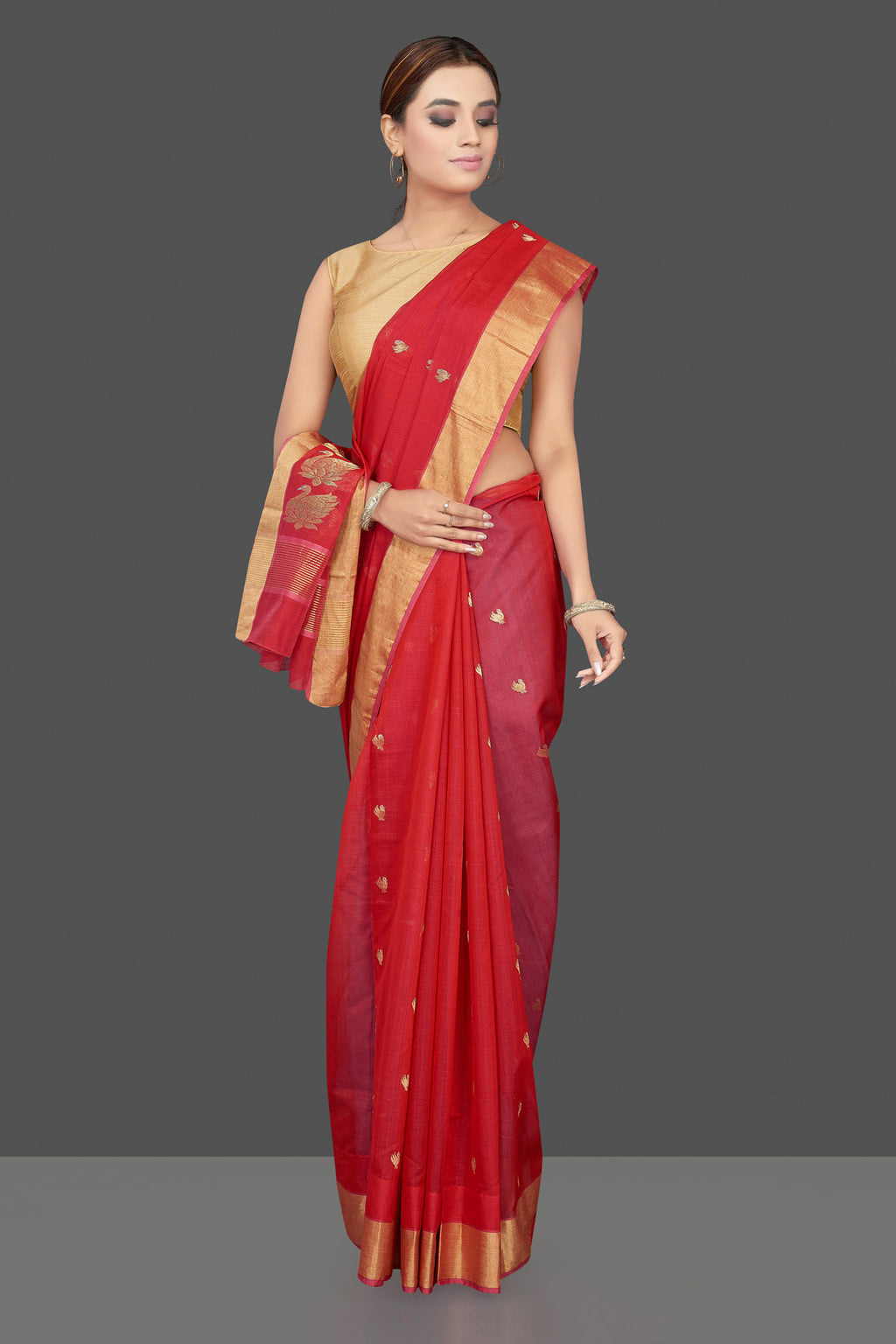 Buy Chanderi Silk Wedding Wear Saree In Wine Colour Online - SARV04493 |  Andaaz Fashion