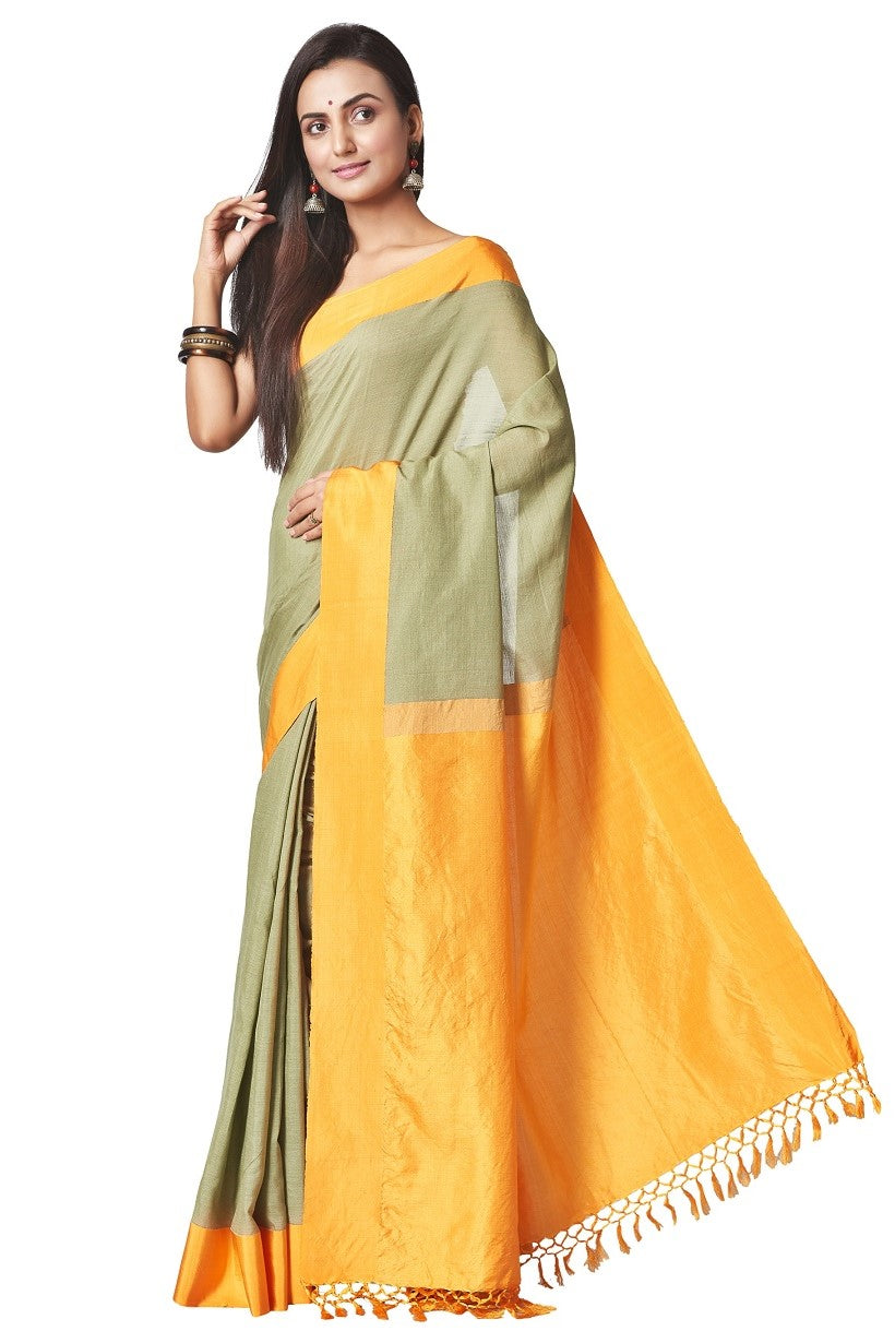 Buy BENGAL HANDLOOM Self Design Jamdani Cotton Silk White Sarees Online @  Best Price In India | Flipkart.com