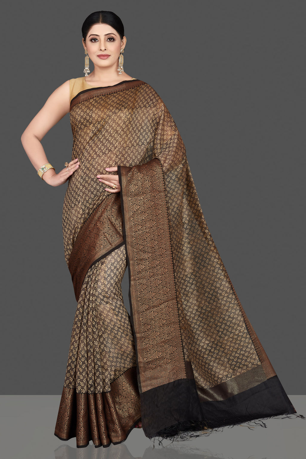 Traditional Hand-block Print Chanderi Silk Saree – thecotlin