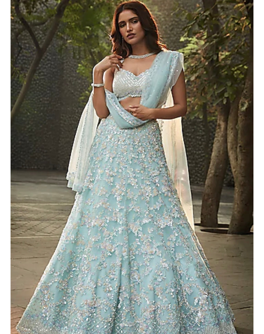 Amazon.com: Indian Lehenga Choli for Women's Wedding Party Wear Chaniya  Choli (Semi-Stitched) (Blue Chamiya) : Clothing, Shoes & Jewelry
