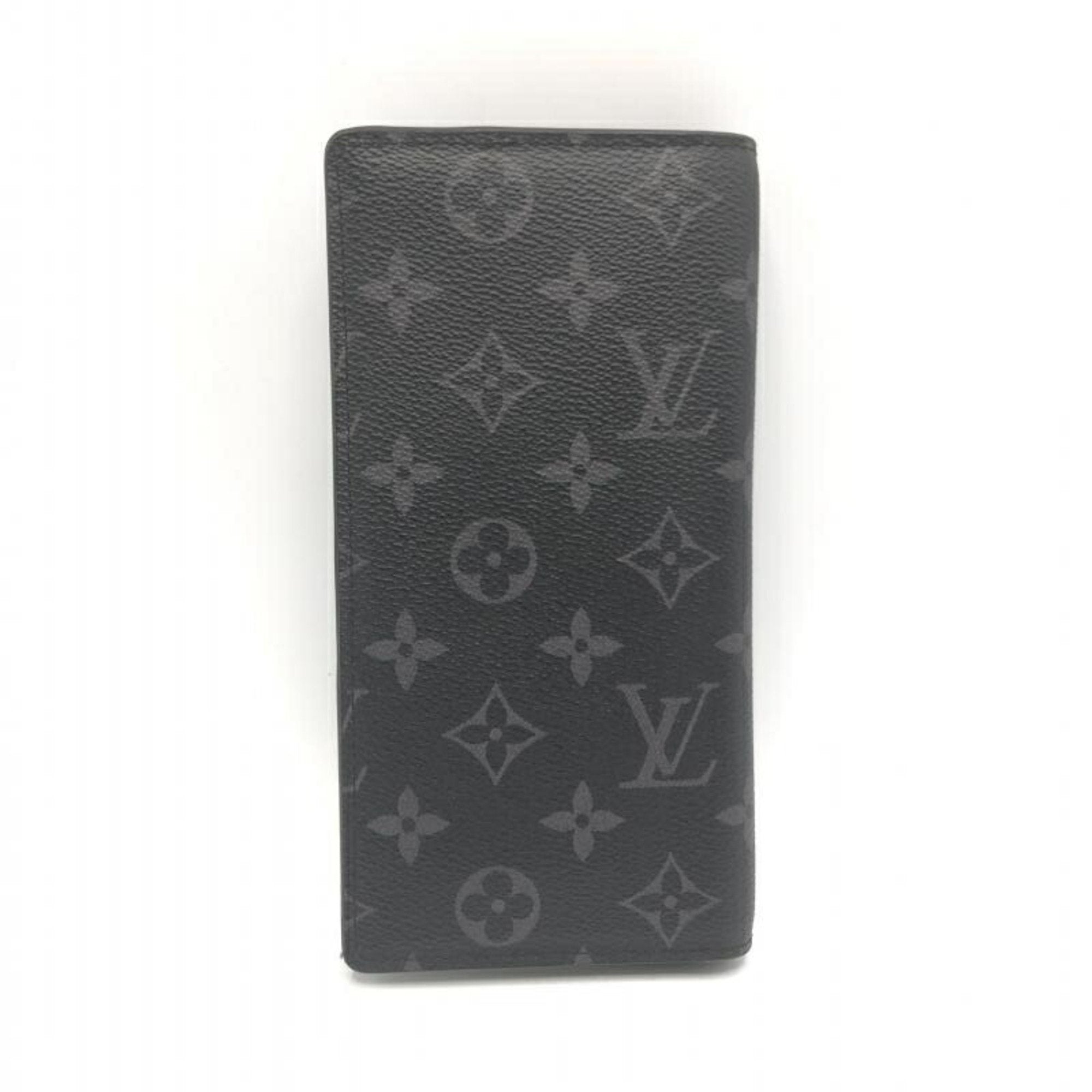 LOUIS VUITTON Portefeuille Brazza Long Wallet M61697 Monogram Eclipse Black Luxurious 1542