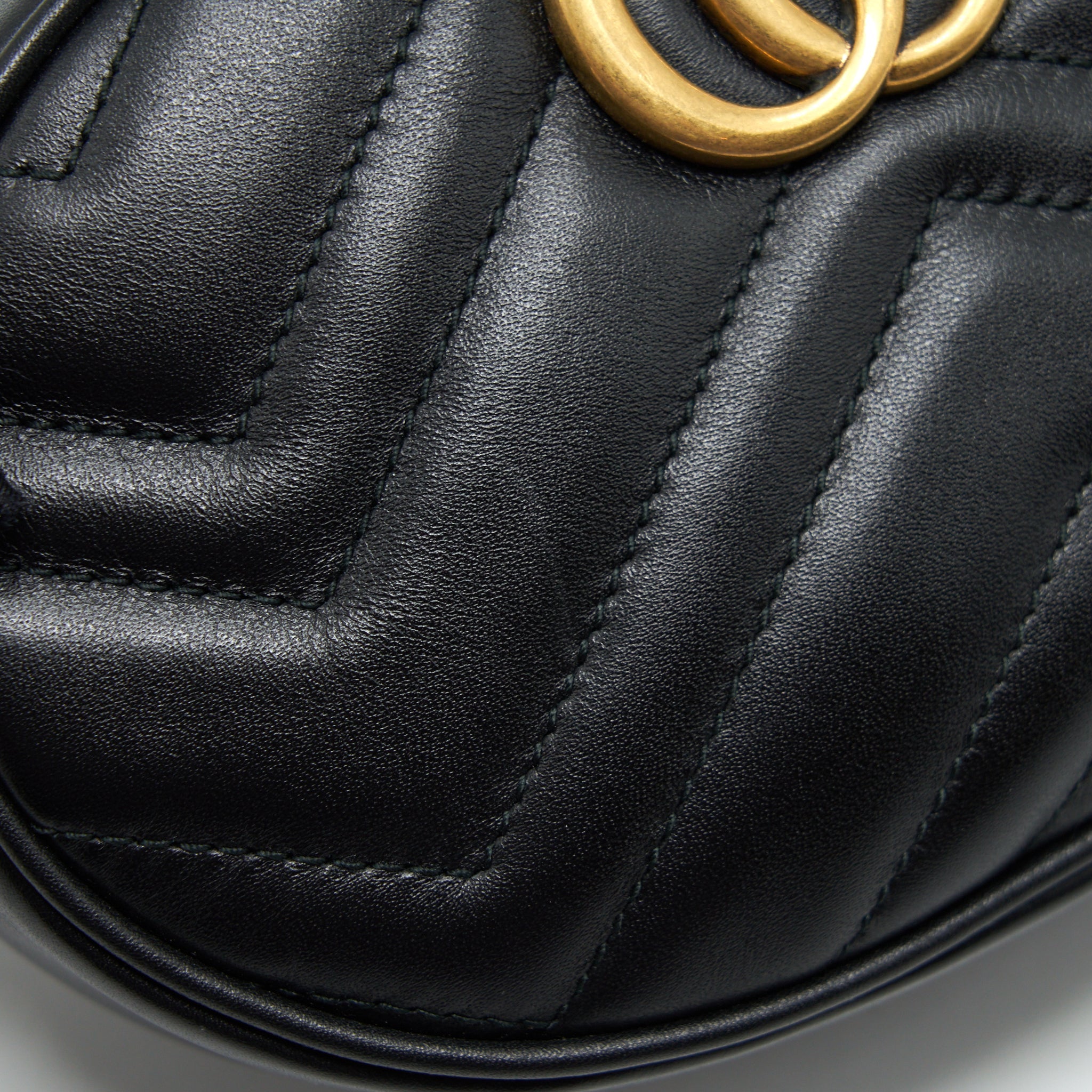 Gucci GG Marmont Matelasse Belt Bag Black GHW 1305