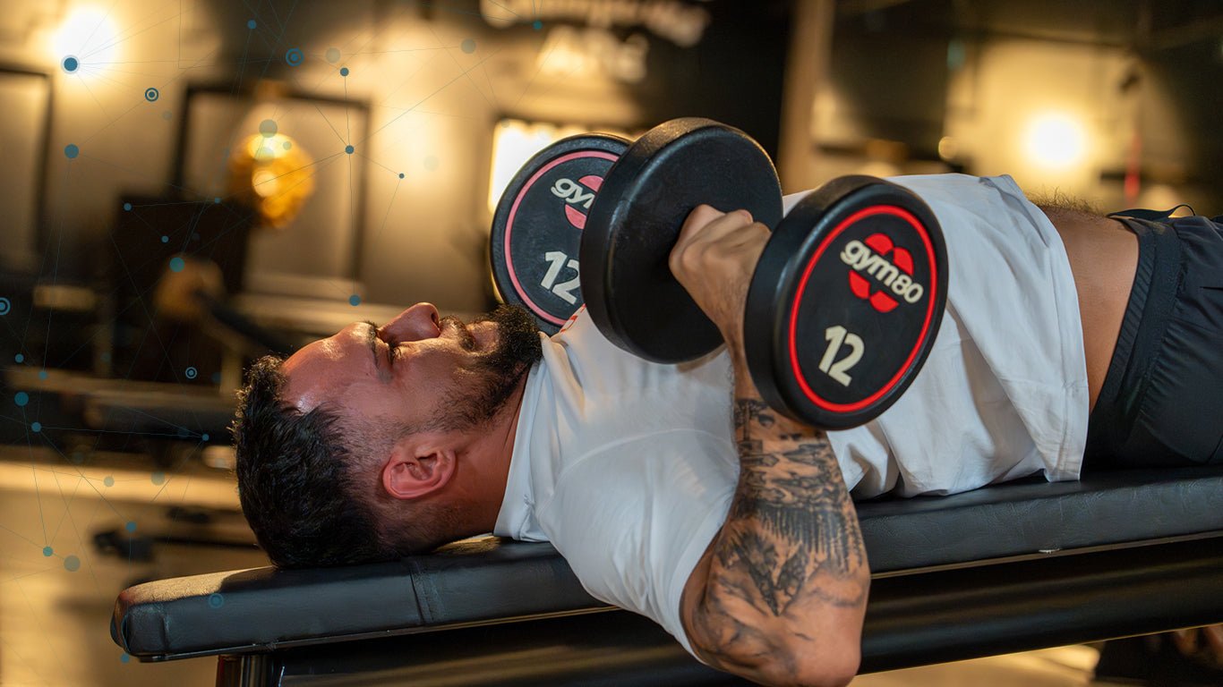 An athlete training while utilizing StrengthLab360's algorithm-driven program, designed to optimize performance through personalized, data-driven insights.