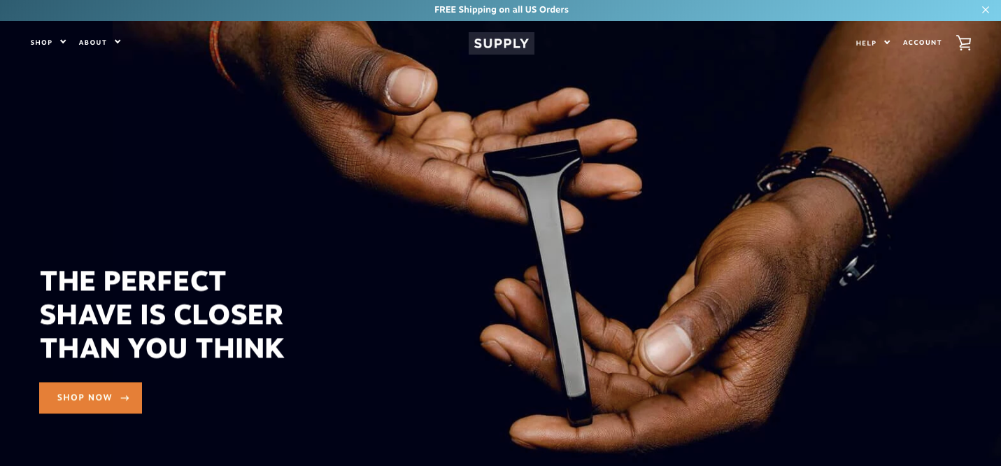 Supply homepage design