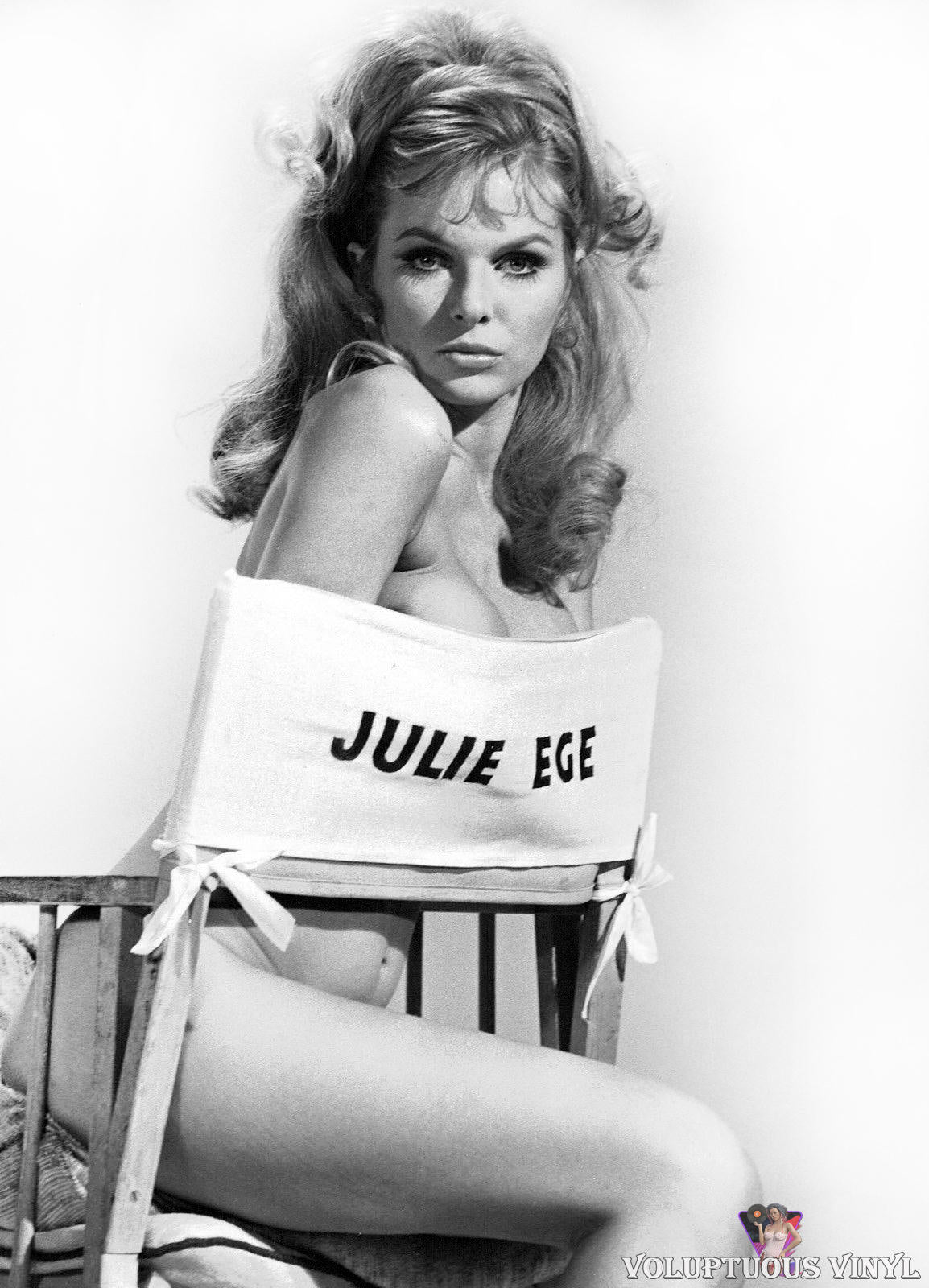 Julie Ege nude in set chair