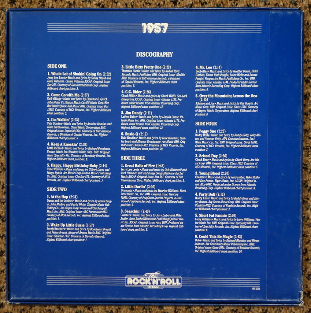 Various ‎ The Rock N Roll Era 1957 1986 2 X Vinyl Lp Compilation Box Set Voluptuous 5760