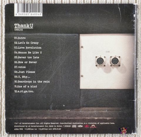 CNBLUE – ThankU (2010) CD, Album – Voluptuous Vinyl Records