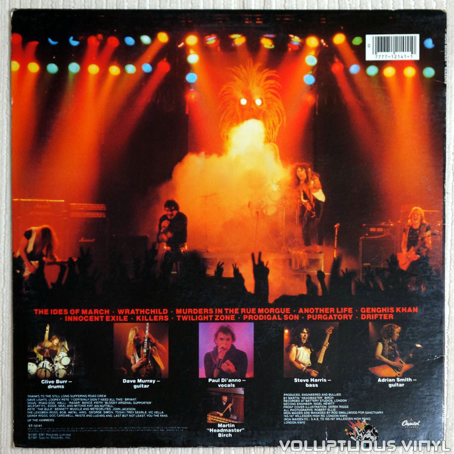 Iron Maiden ‎– Killers (1981) Vinyl – Voluptuous Vinyl Records