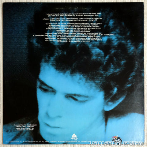 Lou Reed ‎– Rock And Roll Heart (1976) Vinyl Original Pressing ...