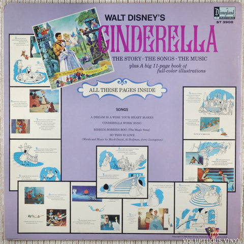 Various ‎– Walt Disney's Story And Songs From Cinderella (1969) Vinyl ...