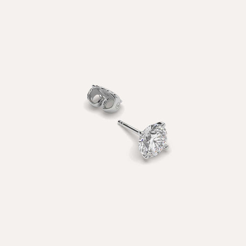 1 1/2 carat Single Round Diamond Stud Earring