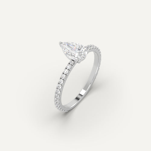 1 1/4 carat Pear Cut Diamond Ring