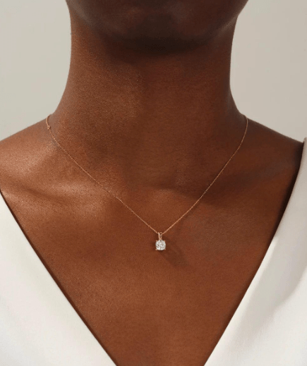 1/2 carat F-VVS1 Cushion Cut Diamond Necklace