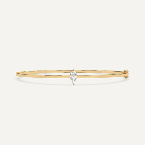 1/2 carat Marquise Diamond Solitaire, Bangle Bracelet