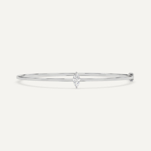 1/2 carat Marquise Diamond Solitaire, Bangle Bracelet