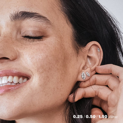 1/2 carat Marquise Diamond Stud Earrings