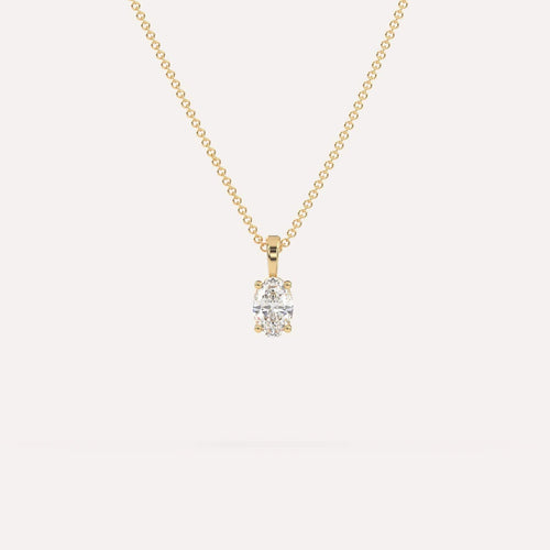 1/2 carat Oval Diamond Pendant Necklace