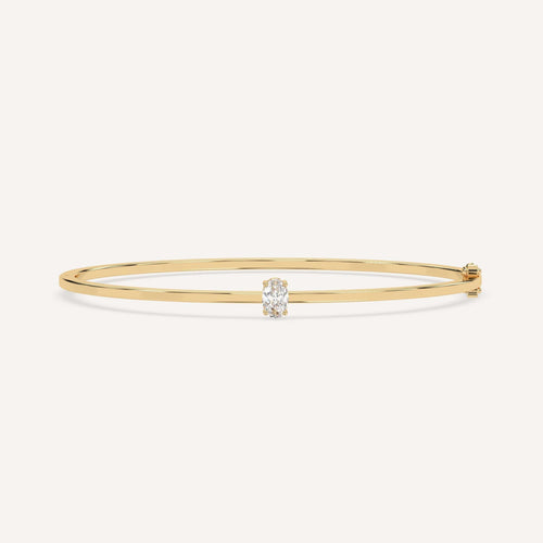 1/2 carat Oval Diamond Solitaire, Bangle Bracelet