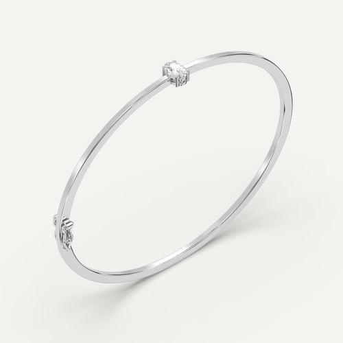 1/2 carat Oval Diamond Solitaire, Bangle Bracelet