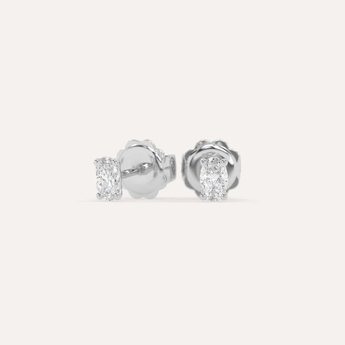1/2 carat Oval Diamond Stud Earrings