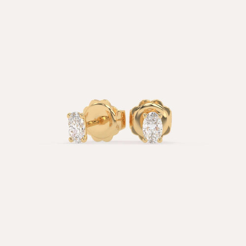 1/2 carat Oval Diamond Stud Earrings
