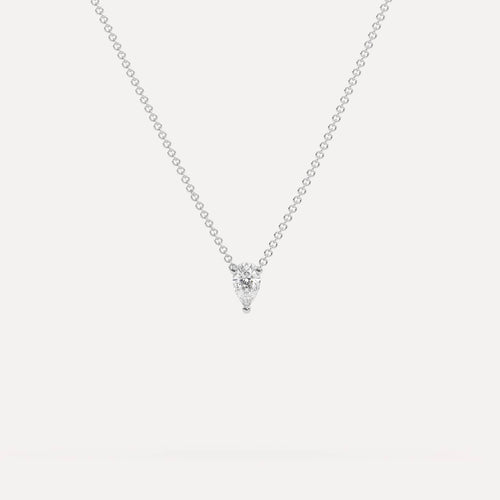 1/2 carat Pear Floating Diamond Necklace