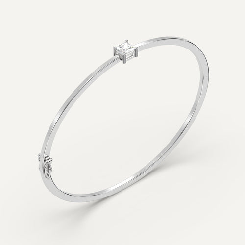 1/2 carat Princess Diamond Solitaire, Bangle Bracelet