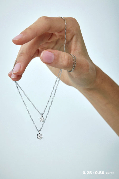 1/2 carat Round Diamond Pendant Necklace