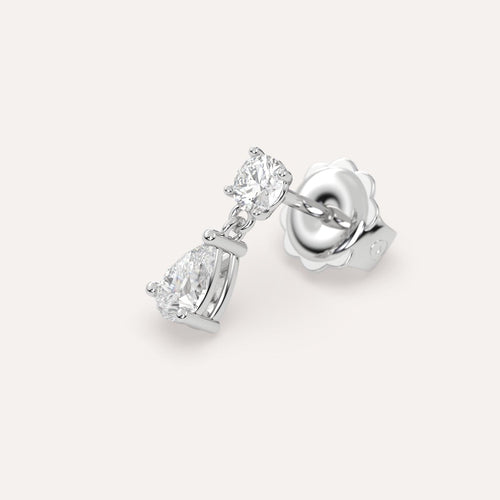 1/2 carat Single Pear Diamond Drop Earring