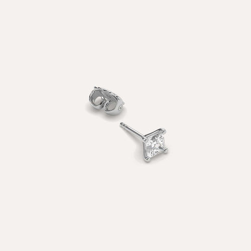 1/2 carat Single Princess Diamond Stud Earring