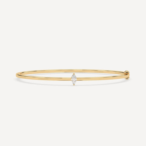 1/4 carat Marquise Diamond Solitaire, Bangle Bracelet