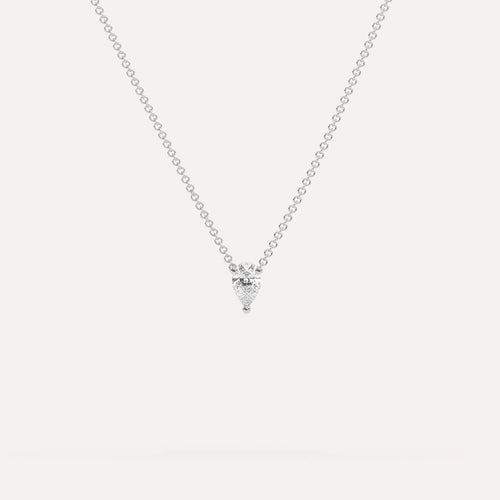 1/4 carat Pear Floating Diamond Necklace