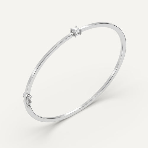 1/4 carat Princess Diamond Solitaire, Bangle Bracelet