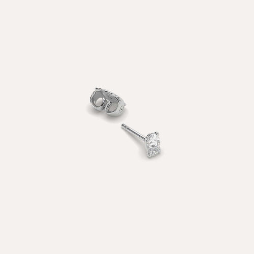 1/4 carat Single Oval Diamond Stud Earring