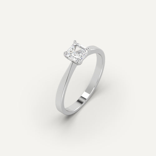 1 carat Asscher Cut Diamond Ring