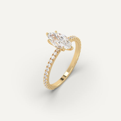 1 carat Marquise Cut Diamond Ring