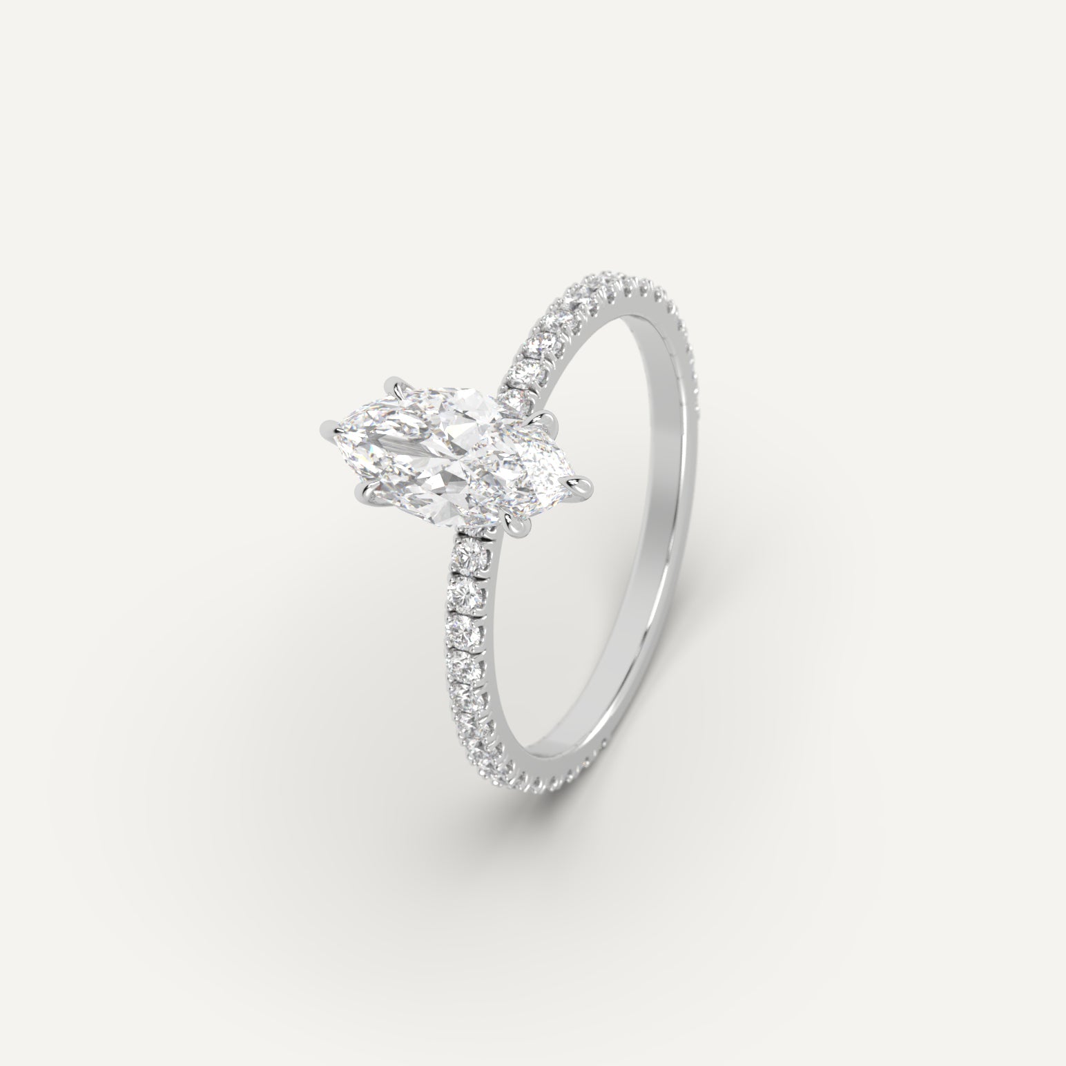 Classic 1 Carat Marquise Diamond Engagement Ring