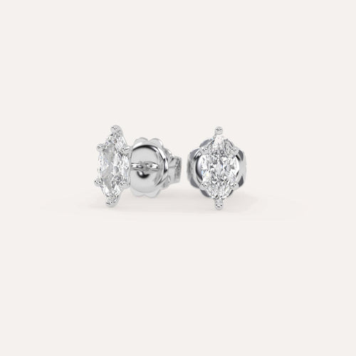 1 carat Marquise Diamond Stud Earrings
