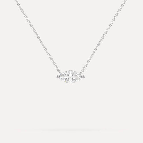 1 carat Marquise Floating Diamond Necklace